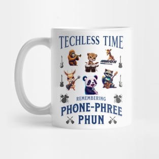 Techless Time Phone Phree Phun Animal Music Band Mug